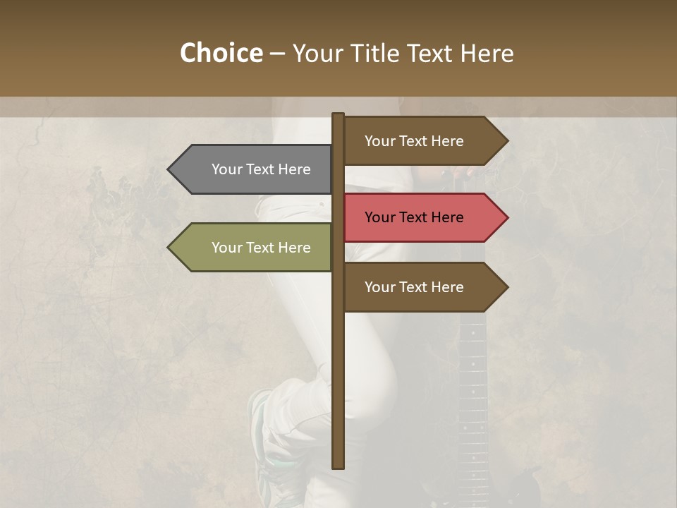 Girl With Guitar PowerPoint Template