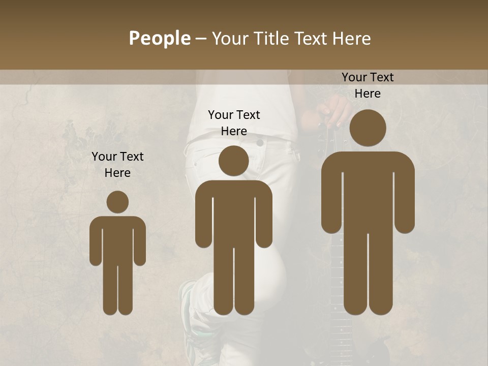 Girl With Guitar PowerPoint Template