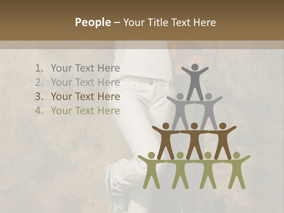 Girl With Guitar PowerPoint Template