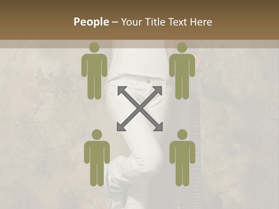 Girl With Guitar PowerPoint Template