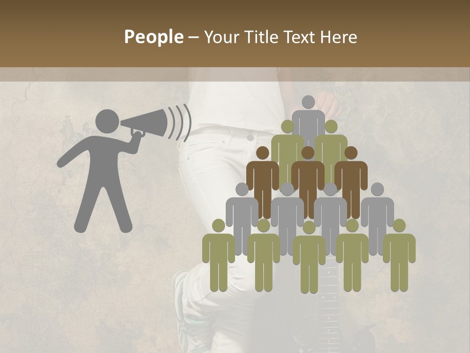 Girl With Guitar PowerPoint Template