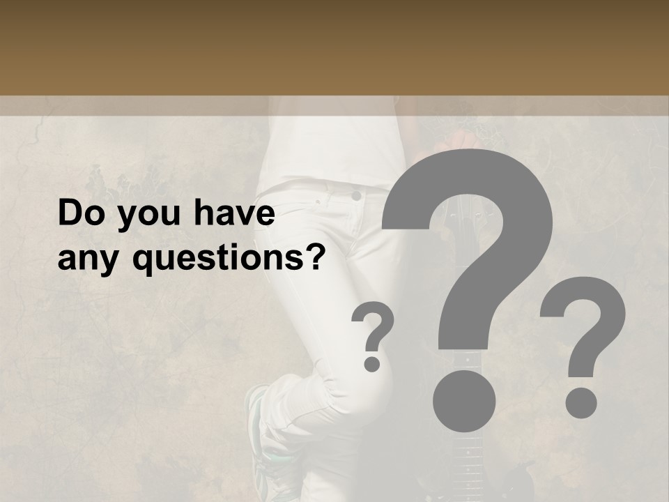 Girl With Guitar PowerPoint Template