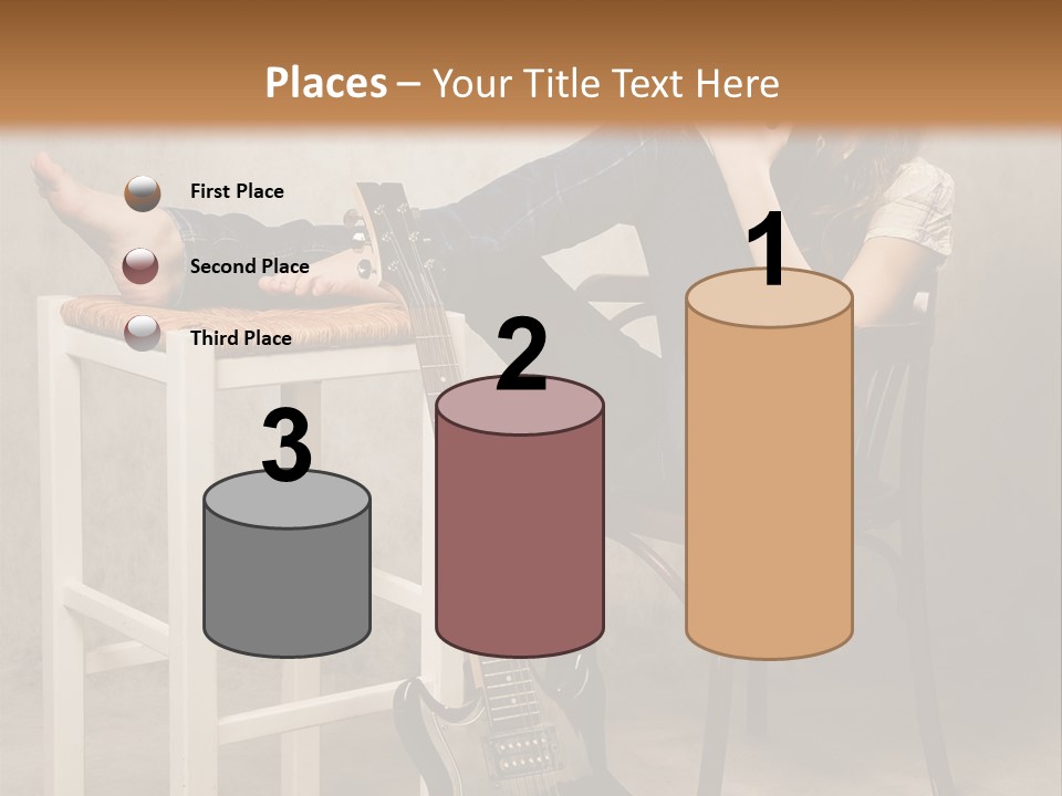 Acoustic Guitar Electric Guitar PowerPoint Template