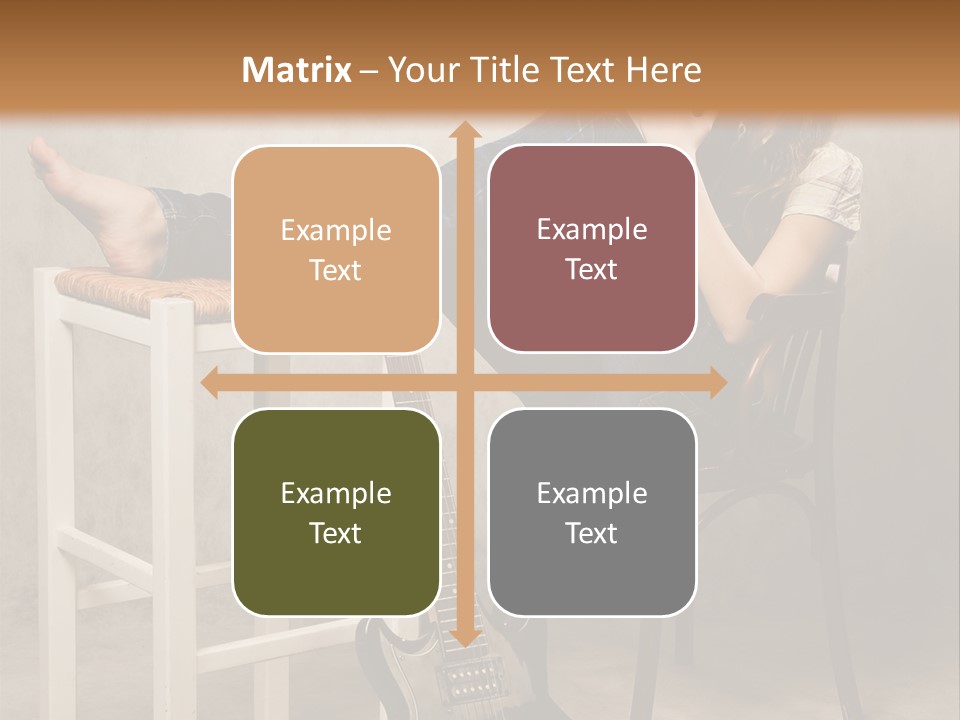 Acoustic Guitar Electric Guitar PowerPoint Template