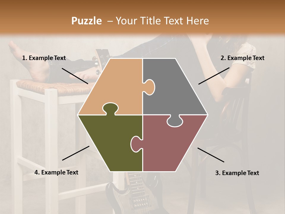 Acoustic Guitar Electric Guitar PowerPoint Template