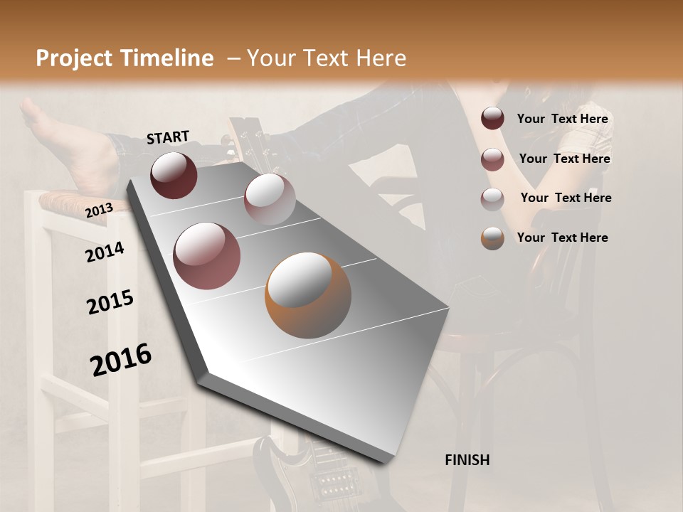 Acoustic Guitar Electric Guitar PowerPoint Template