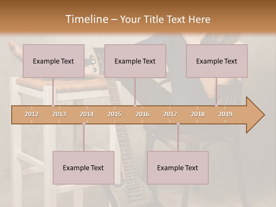 Acoustic Guitar Electric Guitar PowerPoint Template