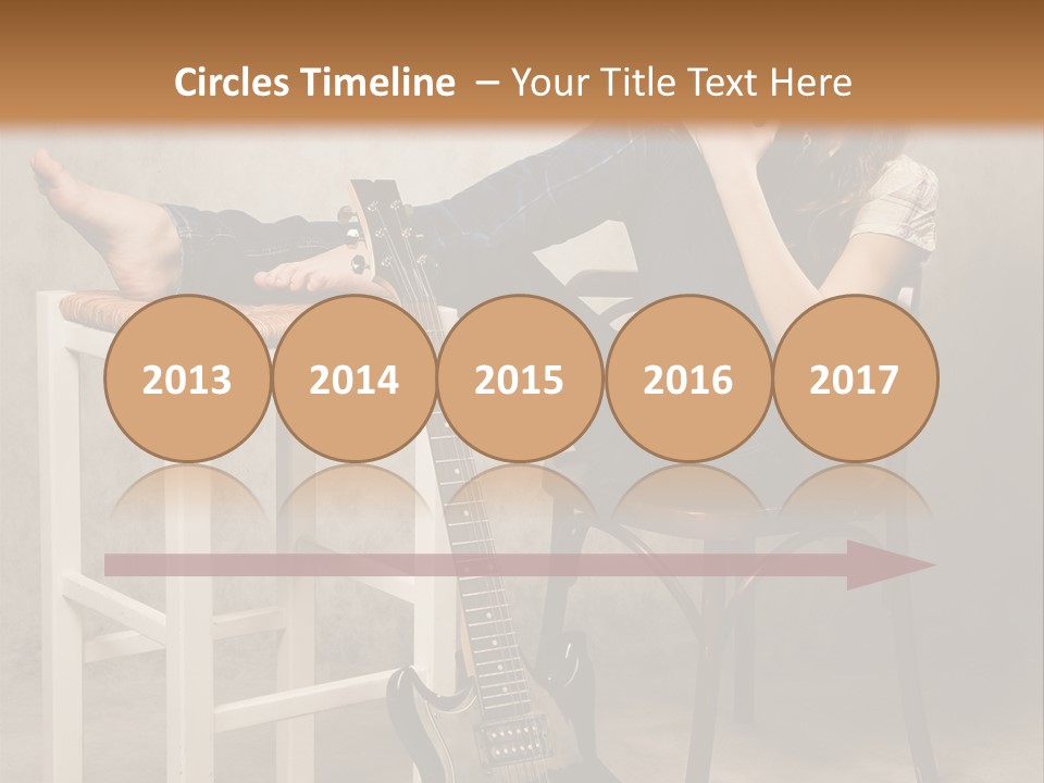 Acoustic Guitar Electric Guitar PowerPoint Template