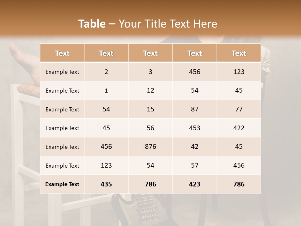 Acoustic Guitar Electric Guitar PowerPoint Template