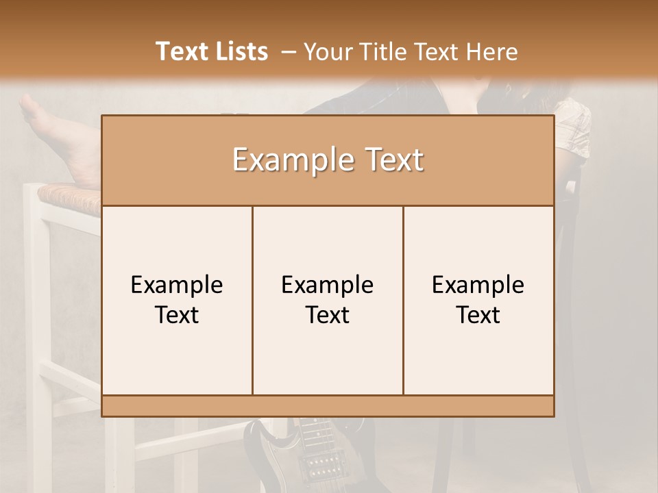 Acoustic Guitar Electric Guitar PowerPoint Template