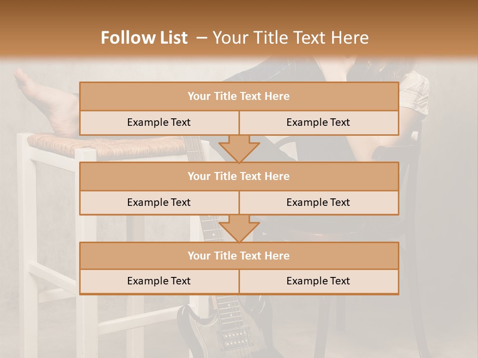 Acoustic Guitar Electric Guitar PowerPoint Template