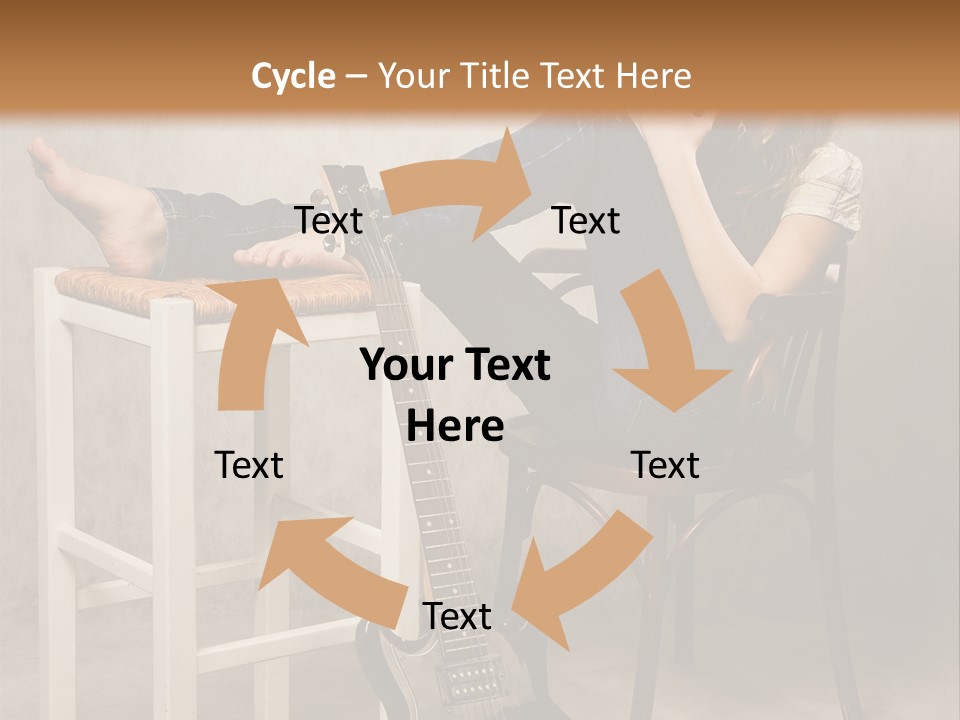 Acoustic Guitar Electric Guitar PowerPoint Template