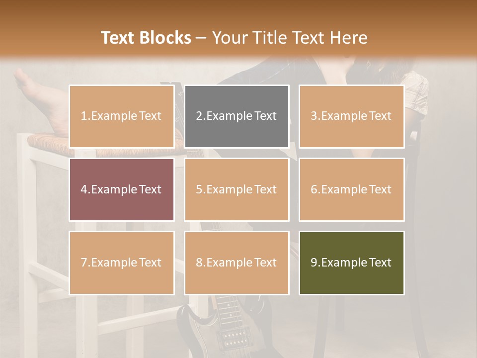 Acoustic Guitar Electric Guitar PowerPoint Template