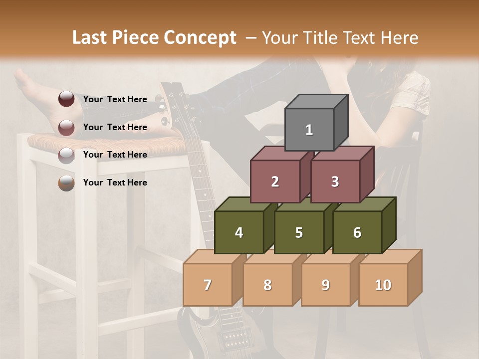 Acoustic Guitar Electric Guitar PowerPoint Template