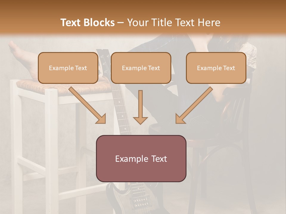 Acoustic Guitar Electric Guitar PowerPoint Template
