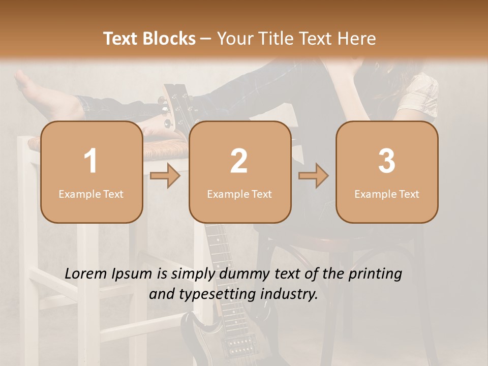 Acoustic Guitar Electric Guitar PowerPoint Template