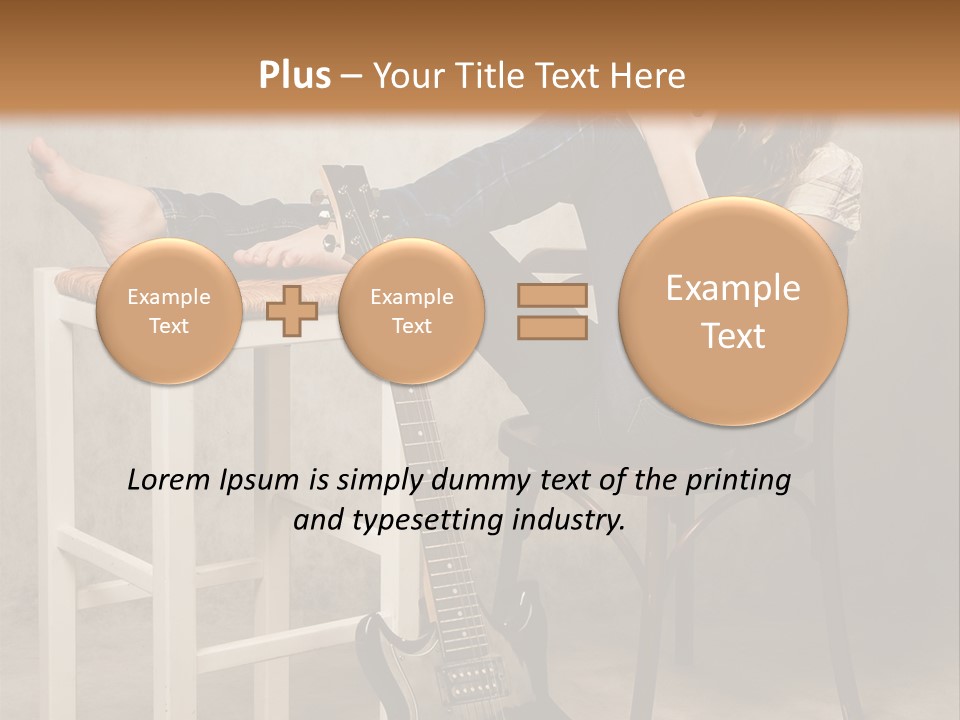 Acoustic Guitar Electric Guitar PowerPoint Template