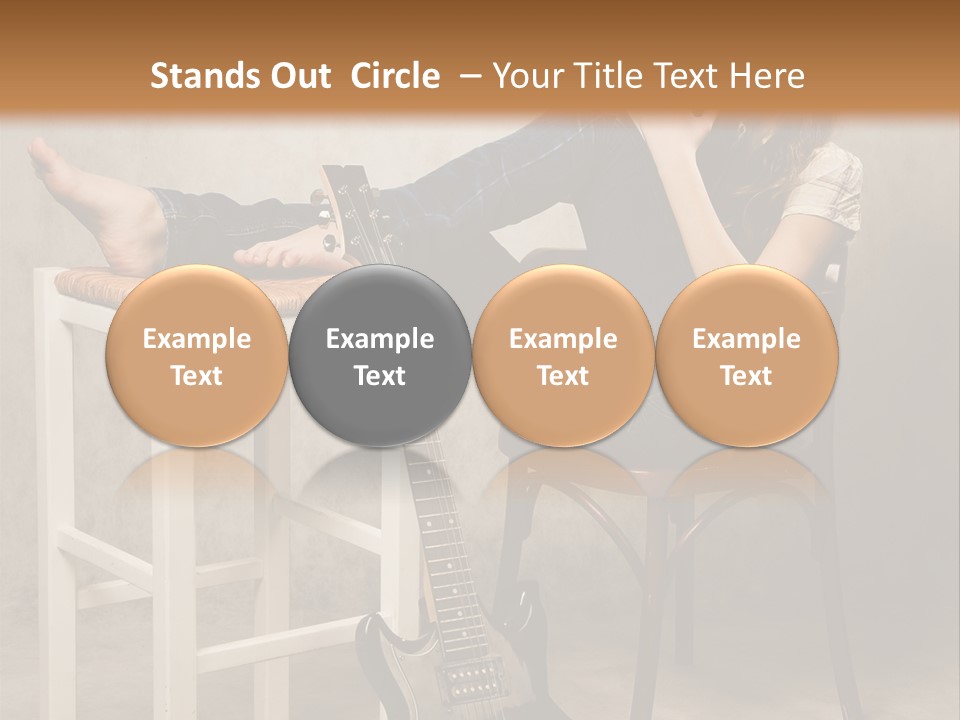 Acoustic Guitar Electric Guitar PowerPoint Template