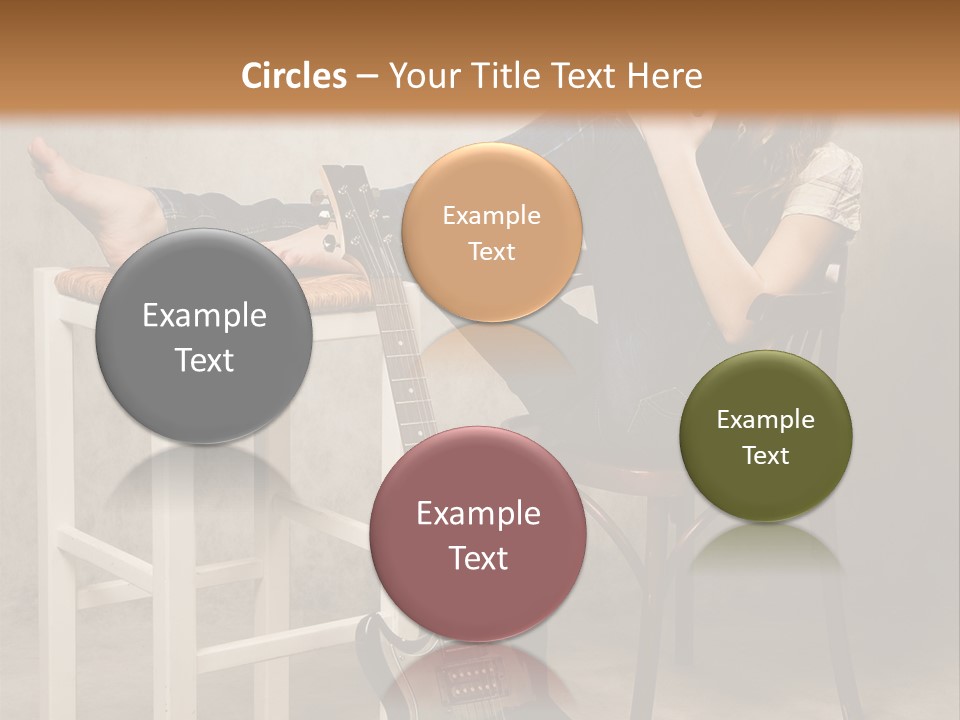 Acoustic Guitar Electric Guitar PowerPoint Template