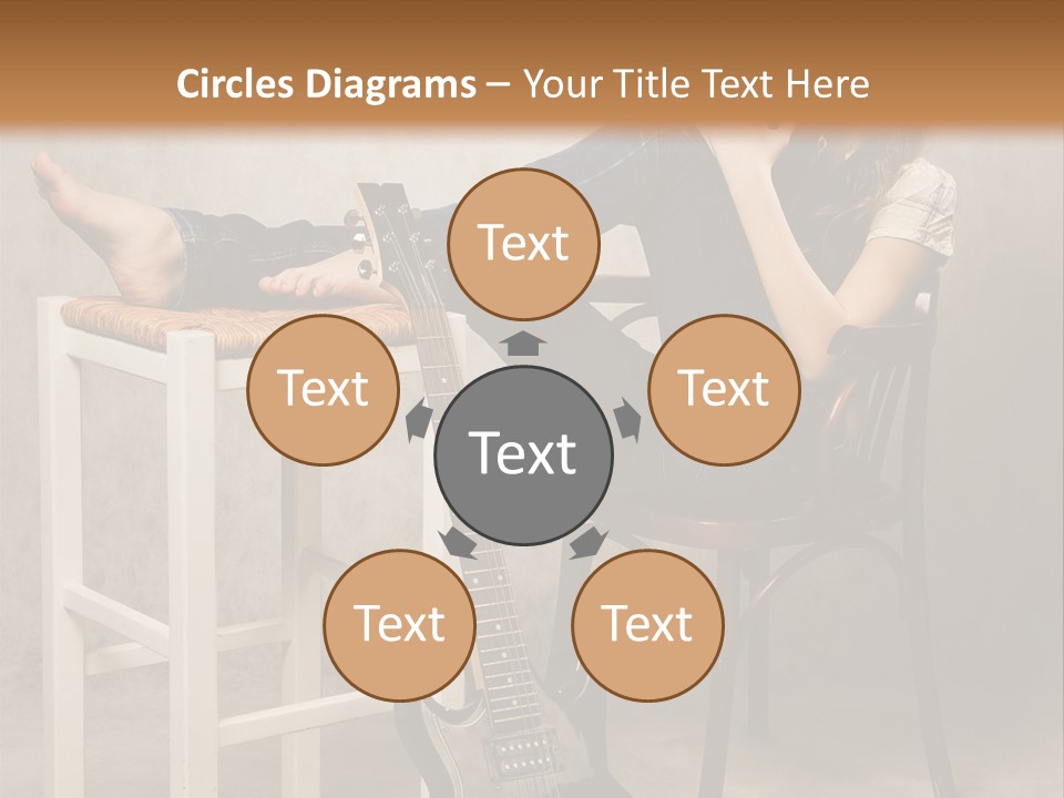 Acoustic Guitar Electric Guitar PowerPoint Template