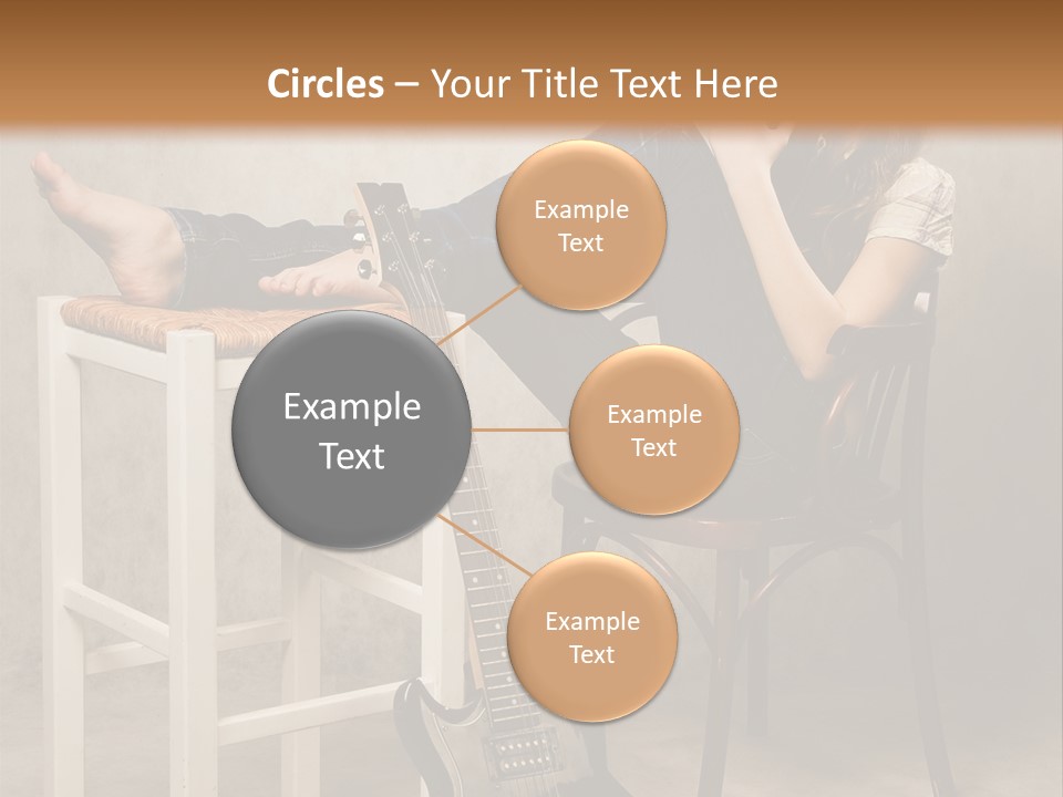Acoustic Guitar Electric Guitar PowerPoint Template