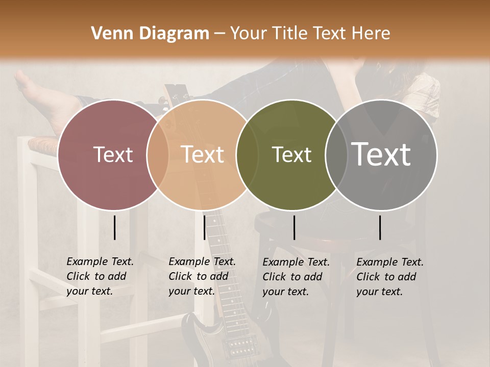 Acoustic Guitar Electric Guitar PowerPoint Template