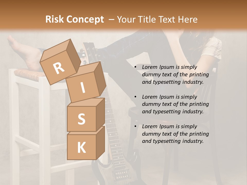 Acoustic Guitar Electric Guitar PowerPoint Template