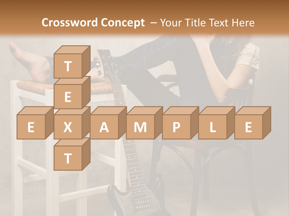 Acoustic Guitar Electric Guitar PowerPoint Template