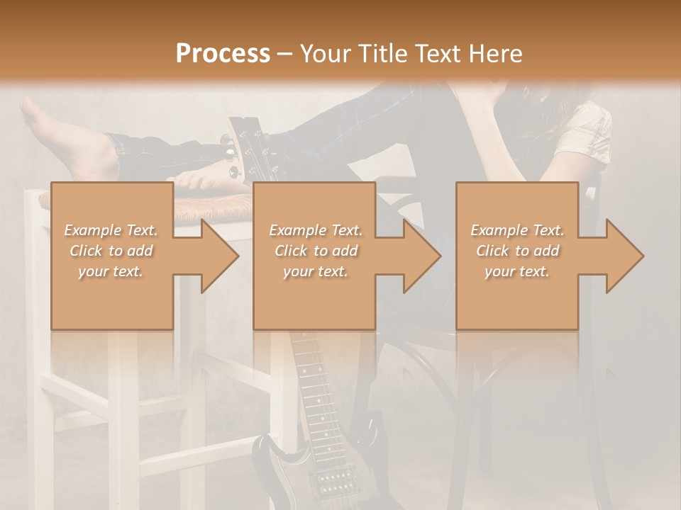Acoustic Guitar Electric Guitar PowerPoint Template