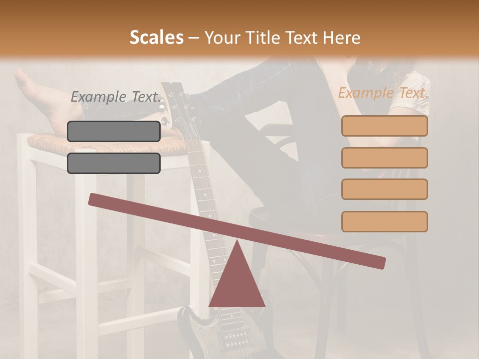 Acoustic Guitar Electric Guitar PowerPoint Template