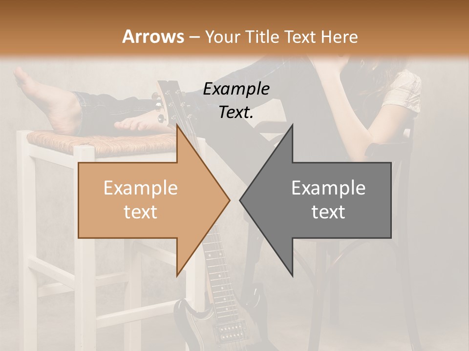 Acoustic Guitar Electric Guitar PowerPoint Template