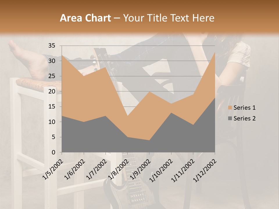 Acoustic Guitar Electric Guitar PowerPoint Template