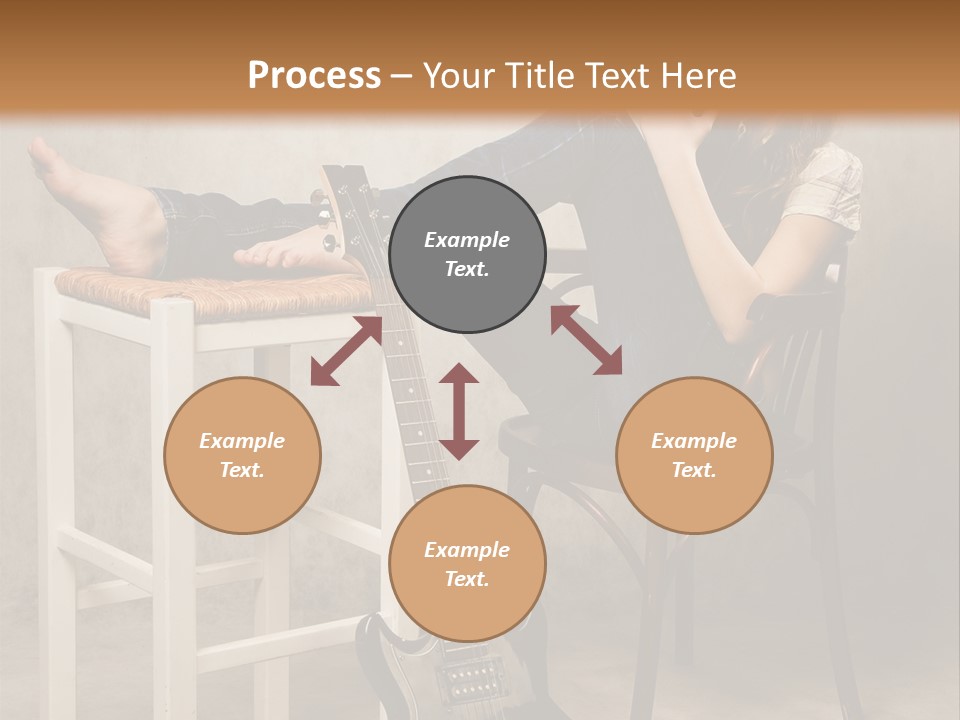 Acoustic Guitar Electric Guitar PowerPoint Template