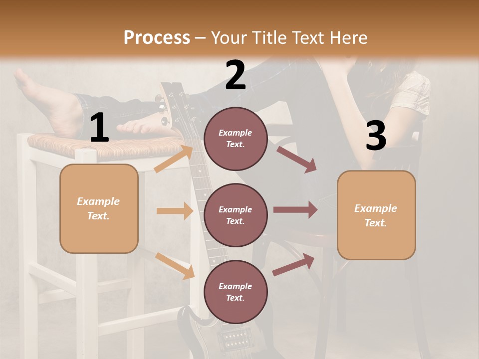 Acoustic Guitar Electric Guitar PowerPoint Template
