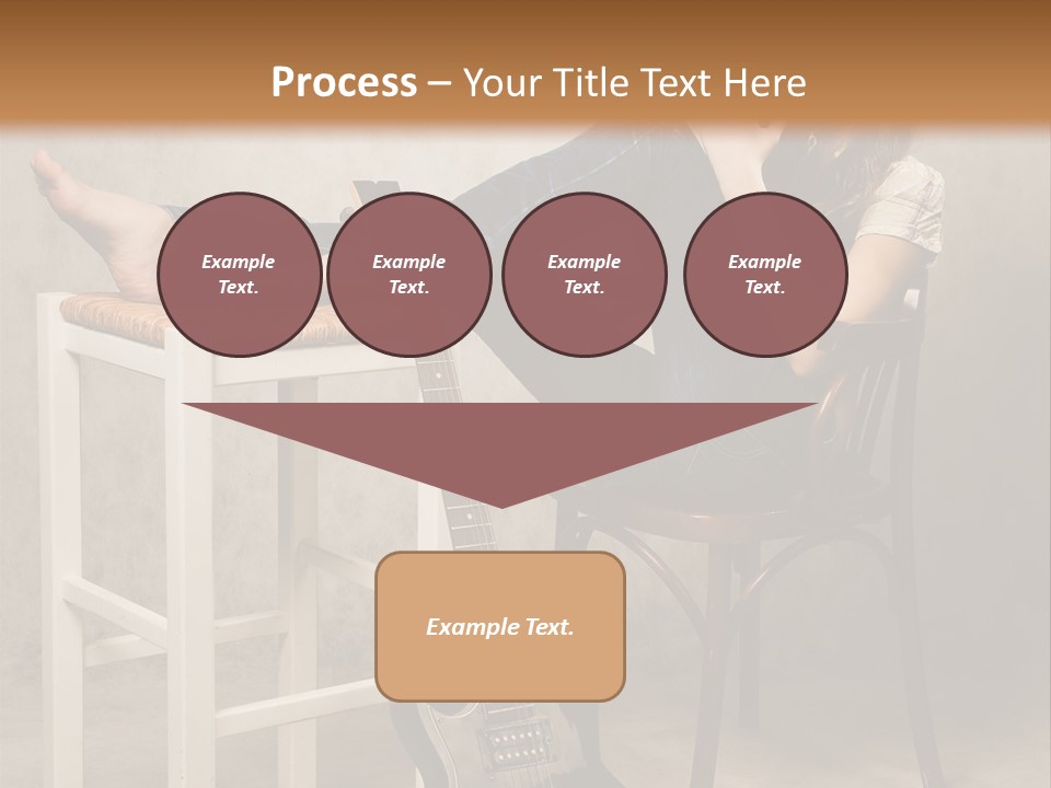 Acoustic Guitar Electric Guitar PowerPoint Template