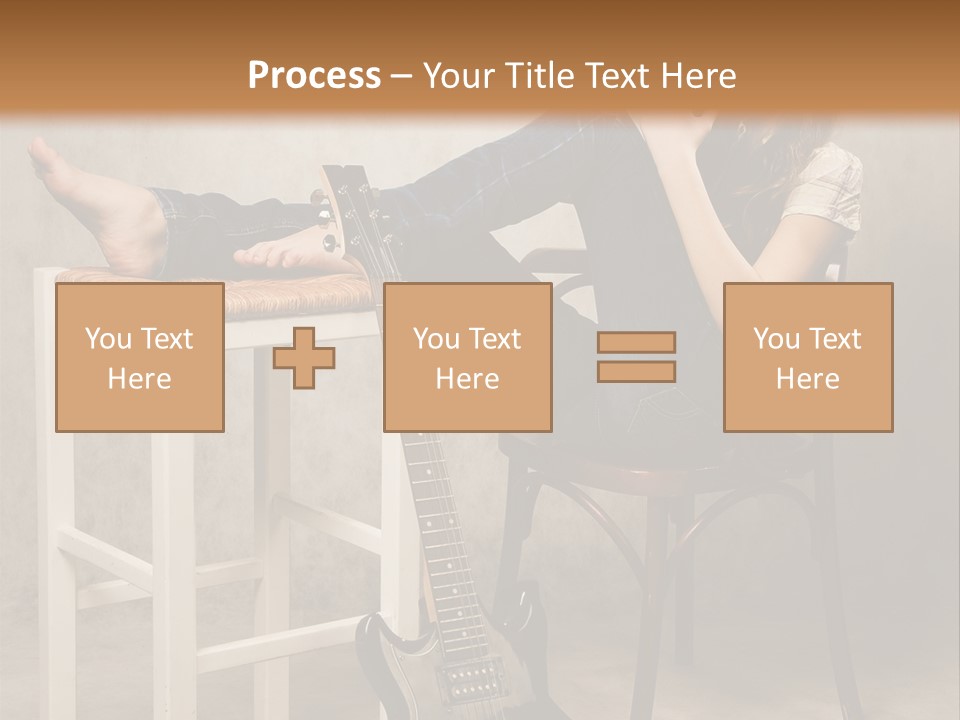 Acoustic Guitar Electric Guitar PowerPoint Template