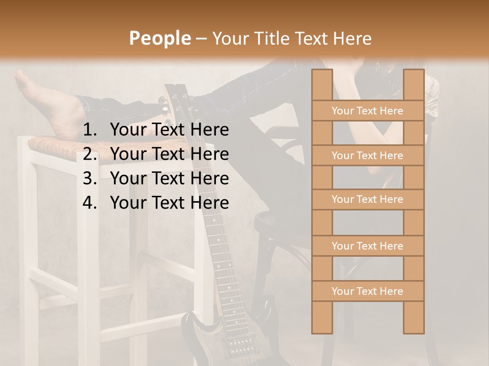 Acoustic Guitar Electric Guitar PowerPoint Template