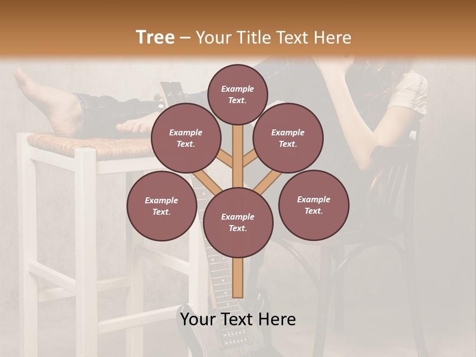 Acoustic Guitar Electric Guitar PowerPoint Template