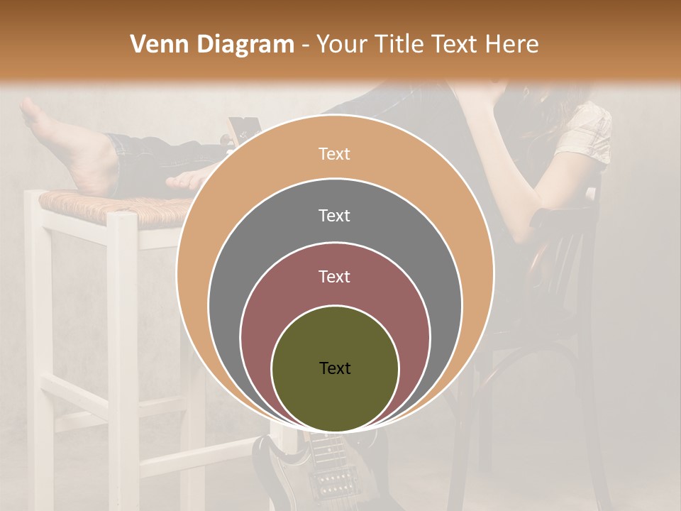 Acoustic Guitar Electric Guitar PowerPoint Template