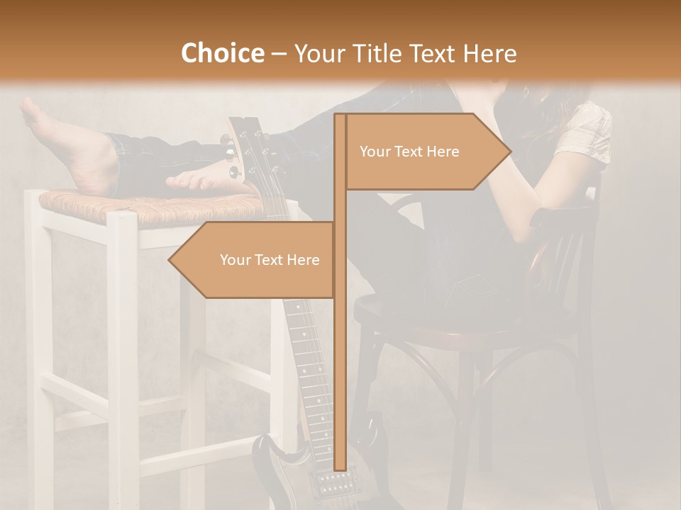 Acoustic Guitar Electric Guitar PowerPoint Template