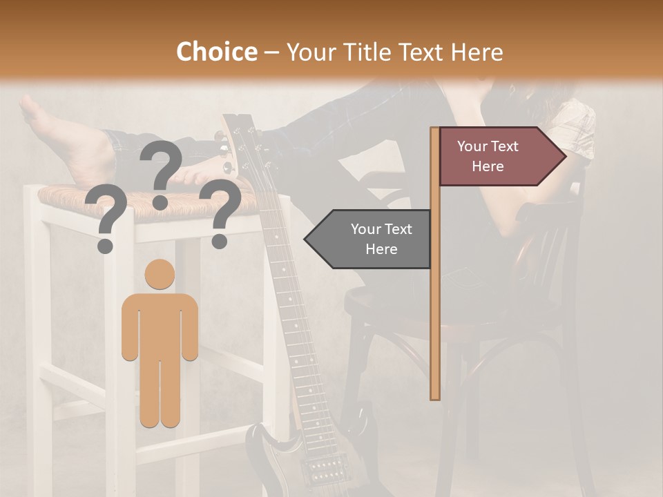 Acoustic Guitar Electric Guitar PowerPoint Template