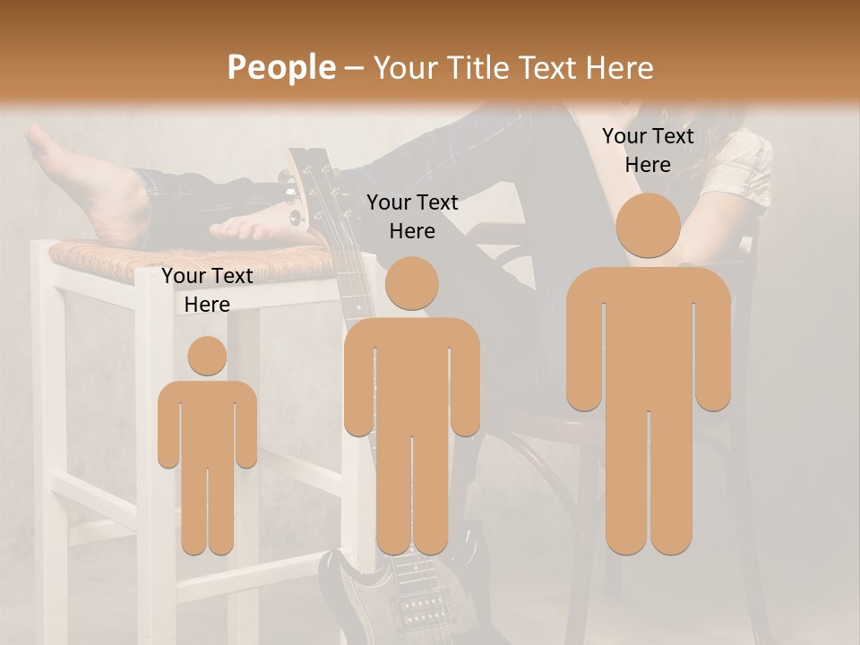 Acoustic Guitar Electric Guitar PowerPoint Template