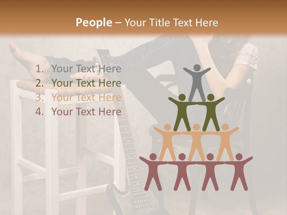 Acoustic Guitar Electric Guitar PowerPoint Template