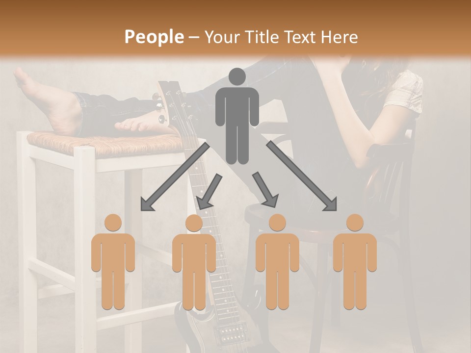 Acoustic Guitar Electric Guitar PowerPoint Template