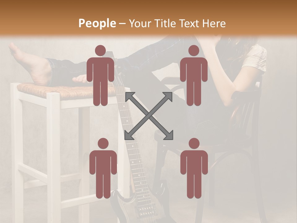 Acoustic Guitar Electric Guitar PowerPoint Template