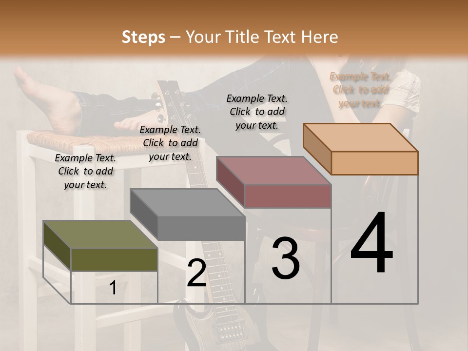 Acoustic Guitar Electric Guitar PowerPoint Template
