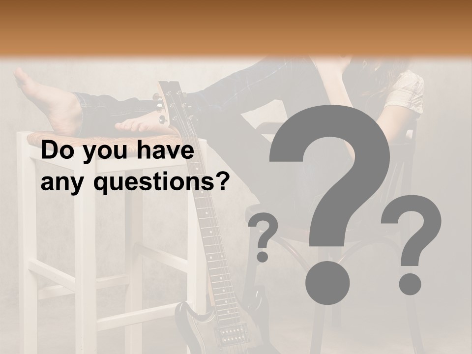 Acoustic Guitar Electric Guitar PowerPoint Template