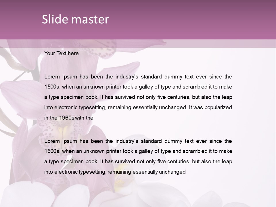 Beautiful Flowers Hd PowerPoint Template