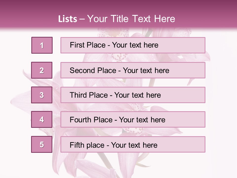 Photography Floral Object PowerPoint Template
