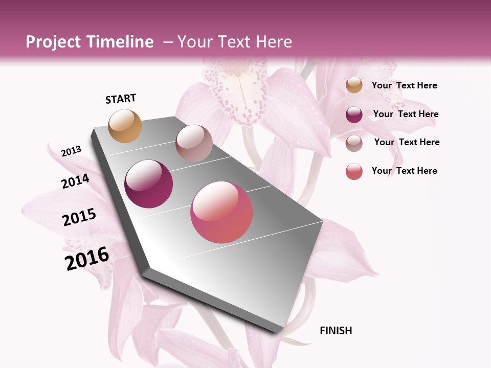 Photography Floral Object PowerPoint Template